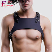 Arnés de cuero a la moda para hombre, cinturón Bondage Bdsm, pecho ajustable Gay, tirantes para Cosplay, exótico, pecho, hombro, 5z 2024 - compra barato