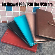 Funda de cuero PU Retro de lujo con tapa para Huawei P30/P30 lite/p30 Pro funda con ranura para tarjetas 2024 - compra barato