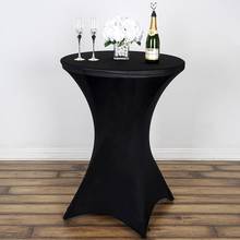 Table Cover Solid Color Round Fitted Bar Table Tablecloth Cocktail Stretch Spandex Table Cover Cloth For Party Wedding And Party 2024 - buy cheap