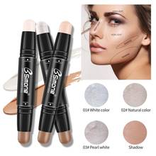 Hot Double-head Light Shadow Fixing Stick High-Light Concealer Fixing Face Concealer Brightening Stick Lasting Cosmetic TSLM1 2024 - buy cheap