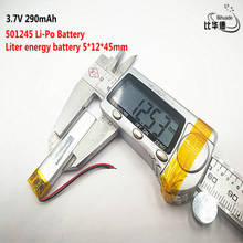10 litros bateria de energia boa qualidade 3.7v, 290mah, 501245 polímero de lítio/bateria li-íon para brinquedo, power bank, gps, mp3,mp4 2024 - compre barato
