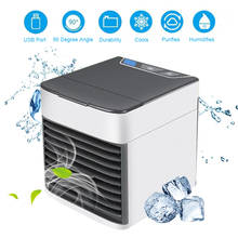 Mini ar-condicionado usb portátil, pequeno, recarregável, prateleira, refrigerador de espaço pessoal, ventilador de mesa 2024 - compre barato