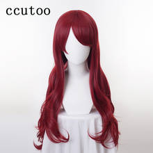 Poison Ivy Cosplay Wigs 70cm Dark Red Long Wavy Heat Resistant Synthetic Hair Halloween Party Role Wigs + Wig Cap 2024 - buy cheap