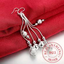 925 Sterling Silver Five Line Snake Chain Beads Drop Earrings For Women Engagement Fashion Wedding Jewelry 2024 - buy cheap