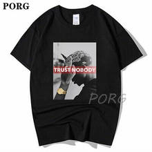 Camiseta divertida de Tupac 2 para hombre, Camisa de algodón de manga corta, estilo Hip Hop, Shakur, Trust Nobody 2024 - compra barato