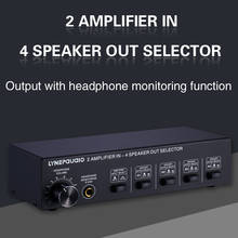 2 In 4 Out Power Amplifier Sound Switcher Speaker Switch Distributor Headphone 2024 - buy cheap