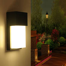 Thrisdar-Lámpara de pared para puerta de porche, candelabro moderno y Simple para jardín al aire libre, 12W, impermeable, para Villa, Hotel, balcón, escalera, pasillo 2024 - compra barato