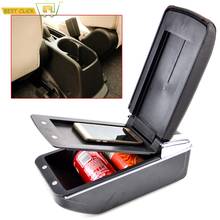 Car Dual Layer Storage Box Center Console Leather Armrest Cup Holder For Honda Fit Jazz 2002-2008 Hatchback 2003 2004 2005 2006 2024 - buy cheap
