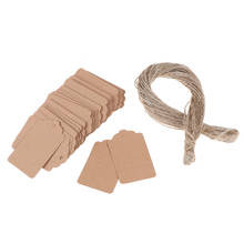 100Pcs Blank Kraft Jewelry Price Label String Price Tags Gift Cards With String 20m 2024 - buy cheap