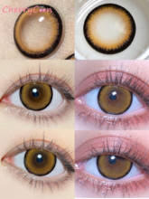 CherryCon-lentes de contacto marrones de alce, lentillas suaves para los ojos, grandes y hermosas, para pupila, prescripción para miopía, 2 unids/par 2024 - compra barato