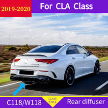 C118 Rear Diffuser for mercedes CLA Class W118 2019-2020 CLA250 CLA200 CLA220 CLA35 Rear Bumper CLA45 Look exhaust tips Tail pip 2024 - buy cheap