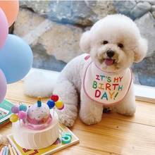 Pet Accessories Happy Birthday Dog Cat Bandana Bibs Scarf Cotton Adjustable Pet Neckerchief Saliva Towel Collar Scarf 2024 - buy cheap