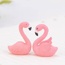 Modelo de flamenco rosa, símbolo de amor, pájaros, PVC, Micro paisaje, adornos, manualidades, llavero de pastel, accesorios, regalo creativo, Figma de resina 2024 - compra barato
