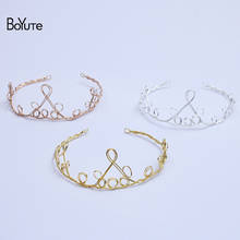 BoYuTe (2 Pieces/Lot) Metal Brass Handmade Headband Crown Tiara Base Bride Wedding Hair Accessories Diy Jewelry Materials 2024 - buy cheap