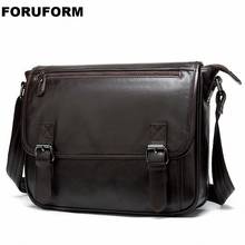 Bolso de hombro de cuero genuino para hombre, bolsos cruzados para hombre, bandolera pequeña, LI-2710 2024 - compra barato