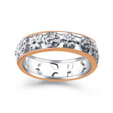 Женские кольца с цветами, модные ювелирные изделия для пальцев, женские кольца с отверстиями, титановые Ювелирные изделия 2024 - купить недорого