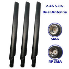 Маршрутизатор Антенна 2,4G 5,8G двухдиапазонный 5dbi SMA/RPSMA Разъем Omni антенна для RT-AC68U усилитель PCI карты модем USB адаптер удлинитель 2024 - купить недорого