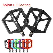 NEW Nylon Bicycle Pedal Ultralight Wide Bearing Pedal Flat Platform Pedals 9/16 Inch 3 Bearing BMX MTB Bike Pedal 6 colors 2024 - buy cheap