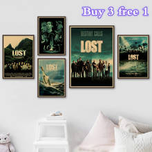Lost American TV Series Diaries pintura decorativa decoración de pared Bar póster papel Kraft Retro Póster 2024 - compra barato