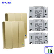 Беспроводной Выключатель ДУ Joydeal, 433 МГц, RF 86, настенная панель, передатчик и реле прерывателя для светильник п, 110 В, 220 В переменного тока 2024 - купить недорого