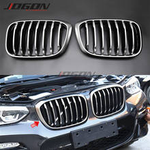 Cerium Grey Car Front Grill Grille Cover Trim For BMW X3 G01 2018 2019 2020 X4 G02 2019 2020 Replacement 2024 - buy cheap
