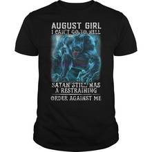 Брендовая мужская рубашка с надписью «August girl», «I can go to hell», «сатана» до сих пор имеет ограничительный заказ на меня, рубашка 2024 - купить недорого