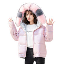 Real Fur Coat Natural Fox Fur Collar Winter Jackets Women Loose Short  White Duck Down Jacket Thick Warm Down Parka 2024 - buy cheap