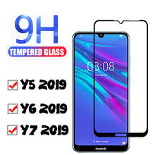 For Huawei Y6 Y5 Y7 2019 Screen protector Glass For huawei Y 5 6 7 HuaweiY7 HuaweiY6 Safety Protective Film Tempered Glass 9H 2024 - buy cheap