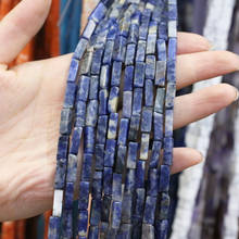 Natural Stone Rectangular Scattered bead agates Sodalite string Beads for Jewelry Making DIY Necklace Bracelet Accessories 2024 - buy cheap