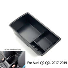 Caja de almacenamiento con reposabrazos Central para Audi Q2, Q2L, consola de guantes, soporte de bandeja, contenedor, estilo de coche, 1 unidad, 2017-2019 2024 - compra barato
