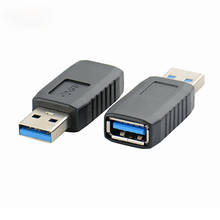 Adaptador USB 3,0, conector macho a hembra, convertidor de M-F, acoplador cambiador duradero para PC, portátil, negro/azul 2024 - compra barato