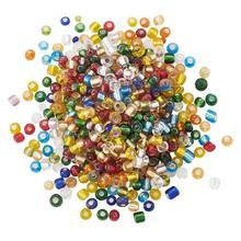 Contas de vidro de 4mm, para fazer joias, colar de cores mistas, 6/0mm com cerca de 1.5 contas/libra, faça você mesmo 2024 - compre barato