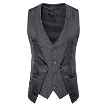 Men's suit vest patchwork Party Waistcoat Vest chalecos para hombre waist coat for men d90826 2024 - buy cheap