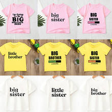 New Arrivals Little Sister Big Brother Printing Girls Clothes Harajuku Baby Girl Shirts Short Sleeve Boys T Shirts Kids T-shirt 2024 - buy cheap