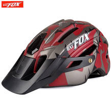 BATFOX Bike Helmet Best  Sell Red Camouflage Mtb Mountain Road  Helmet Casco Helmet With Led Rear Light And Removable Visor 2024 - buy cheap