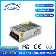 DC12V 12.5A 150 W Interruptor de Comutação da fonte de Alimentação Led Driver Transformador de 100 220 V AC em DC para Tira CONDUZIDA iluminação CCTV CNC