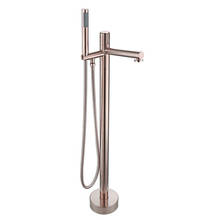 Copper Bathroom Bathtub Shower Faucet Set Floor Standing Type Hot & Cold Brass Mixer Tap With Handheld Brushed Gold/Chrome/Black 2024 - buy cheap