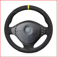 Cubierta de volante suave y cómoda para BMW, accesorio de ante negro cosido a mano, para BMW M Sport E36 1996-2000 E39 1995-2001 M5 1998-2000 E38 2024 - compra barato