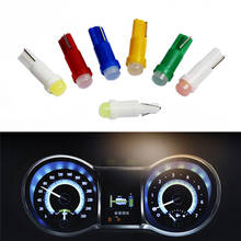 10pc T5 led car dashboard light instrument automobile door Wedge Gauge reading lamp bulb 12V cob smd Car Styling white red 2024 - buy cheap