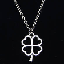 20pcs New Fashion Necklace 24x17mm hollow lucky four leaf clover irish Pendants Short Long Women Men Gift 2024 - buy cheap