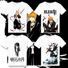 Camiseta de cosplay de lixívia kurosaki ichigo grimmjow jeagerjaques, camiseta casual anime verão top camiseta traje de halloween 2024 - compre barato