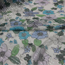 Metallic Silk Georgette Flower Print Jacquard Shiny Silk Fabric For Dress Art Design Sewing Material 2024 - buy cheap