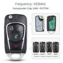 KEYYOU ID46 Chip Modified Remote Car Key 433MHz For Chevrolet Cruze Malibu Aveo Remote Control Key Fob Folding Uncut HU100 Blade 2024 - buy cheap