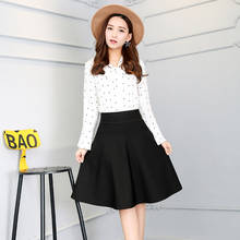 Female Korean Elegant Skirt Long Skirt Plus Size 4XL Shorts Skirts Womens 2020 Summer A line Sun School High Waist Pleated Skirt 2024 - buy cheap