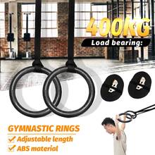 Гимнастические кольца для фитнеса, 28 мм, кольца для подтягиваний, занятий спортом в помещении, фитнесом, тяжелых упражнений, тренажерного зала, лента из АБС-пластика и полиэстера 2024 - купить недорого