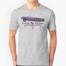 Low & Slow Purple T Shirt Print For Men Cotton New Cool Tee 1963 63 Chevrolet Chevy Impala Ss 409 427 Lowrider Coupe 2 Door 2024 - buy cheap