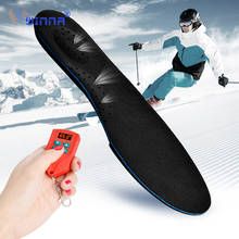 Winter Unisex USB Electric Heated Insoles for Feet with Wireless Remote Control Thermal Electrically Heating Insoles for Shoes 2024 - buy cheap