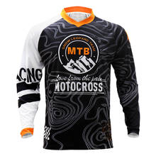Новый DH MX горные Cross racing Велоспорт Джерси мотоцикла Мото футболка с длинным рукавом внедорожных Джерси 100% полиэстер велосипед рубашка 2024 - купить недорого