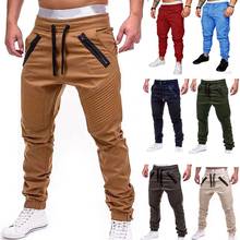 Men Casual Joggers Pants Solid Thin Cargo Sweatpants Male Multi-pocket Trousers New Mens Sportswear Hip Hop Harem Pencil Pants 2024 - buy cheap