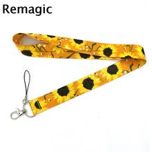 Sunflowers Flowers Neck Strap Lanyard keychain Mobile Phone Strap ID Badge Holder Rope Key Chain Keyrings cosplay Accessory Gift 2024 - buy cheap